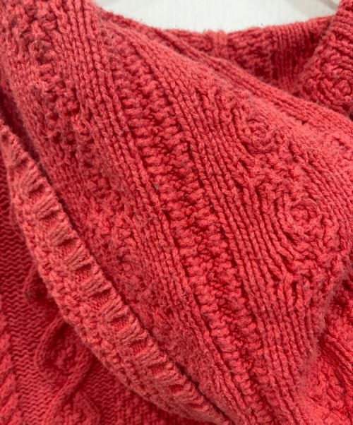 POLO JEANS CO.（ポロジーンズカンパニー）POLO JEANS CO. (ポロジーンズカンパニー) ケーブルニットパーカー レッド サイズ:XLの古着・服飾アイテム