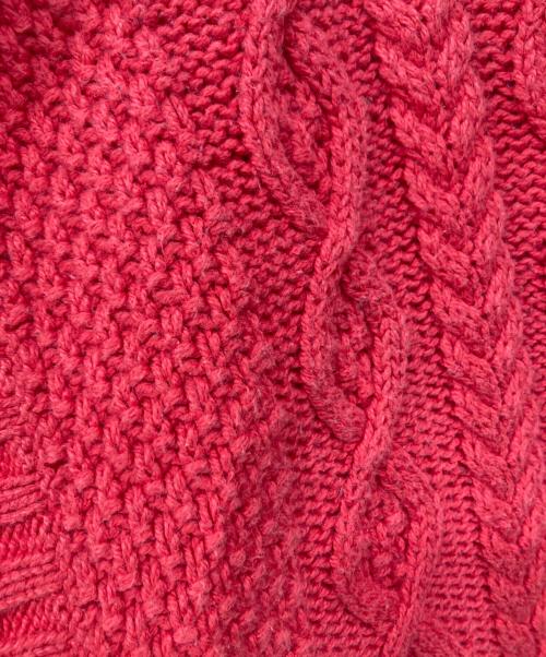 POLO JEANS CO.（ポロジーンズカンパニー）POLO JEANS CO. (ポロジーンズカンパニー) ケーブルニットパーカー レッド サイズ:XLの古着・服飾アイテム