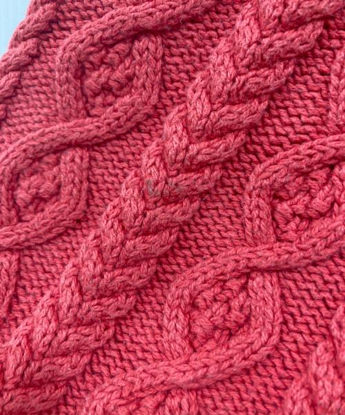 POLO JEANS CO.（ポロジーンズカンパニー）POLO JEANS CO. (ポロジーンズカンパニー) ケーブルニットパーカー レッド サイズ:XLの古着・服飾アイテム