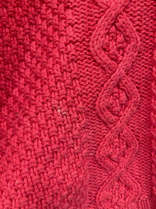 POLO JEANS CO.（ポロジーンズカンパニー）POLO JEANS CO. (ポロジーンズカンパニー) ケーブルニットパーカー レッド サイズ:XLの古着・服飾アイテム