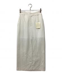 Sea Room lynn（シールームリン）の古着「Waist asymmetry スリットスカート」｜ホワイト