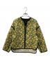 SOULEIADO（ソレイアード）の古着「ポリエステルプリント ノーカラージャケット」｜ブラウン×グリーン