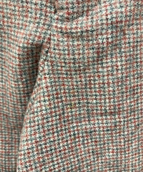 PT01（ピーティーゼロウーノ）PT01 (ピーティーゼロウーノ) ウールスラックス グレー×レッド サイズ:50の古着・服飾アイテム