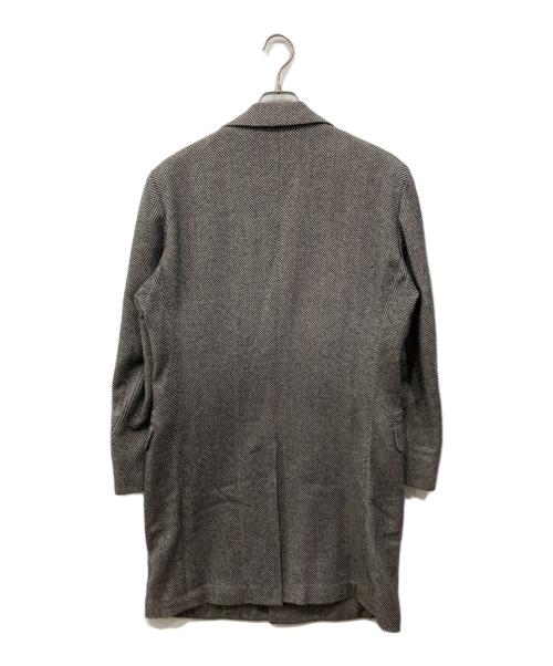 TOMORROW LAND（トゥモローランド）TOMORROW LAND (トゥモローランド) カシミヤ混チェスターコート ブラック×ホワイト サイズ:48の古着・服飾アイテム