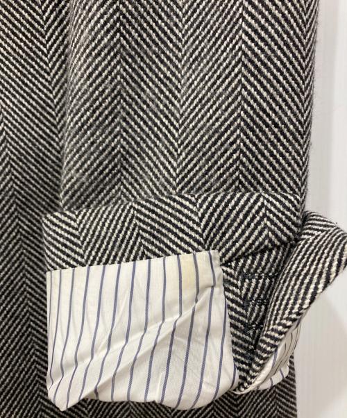 TOMORROW LAND（トゥモローランド）TOMORROW LAND (トゥモローランド) カシミヤ混チェスターコート ブラック×ホワイト サイズ:48の古着・服飾アイテム