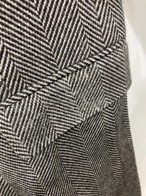 TOMORROW LAND（トゥモローランド）TOMORROW LAND (トゥモローランド) カシミヤ混チェスターコート ブラック×ホワイト サイズ:48の古着・服飾アイテム