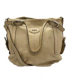TOD'S（トッズ）の古着「2WAYショルダーバッグ」｜ベージュ