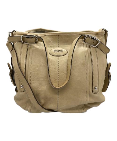 TOD'S（トッズ）TOD'S (トッズ) 2WAYショルダーバッグ ベージュの古着・服飾アイテム