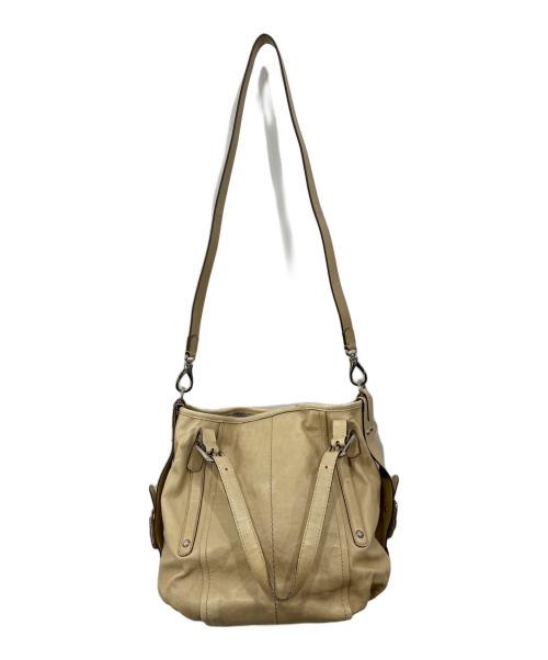 TOD'S（トッズ）TOD'S (トッズ) 2WAYショルダーバッグ ベージュの古着・服飾アイテム