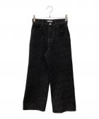 BEAUTY&YOUTH UNITED ARROWSビューティーアンドユースユナイテッドアローズ）の古着「コットン ストライプワイドデニムパンツ」｜ブラック