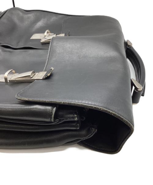 PRADA（プラダ）PRADA (プラダ) オールレザー ドクターズバッグ ブラックの古着・服飾アイテム