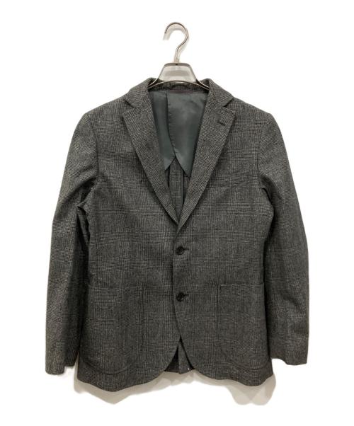 B:MING by BEAMS（ビーミングバイビームス）B:MING by BEAMS (ビーミングバイビームス) シルクネップ チェック ジャケット グレー サイズ:44の古着・服飾アイテム