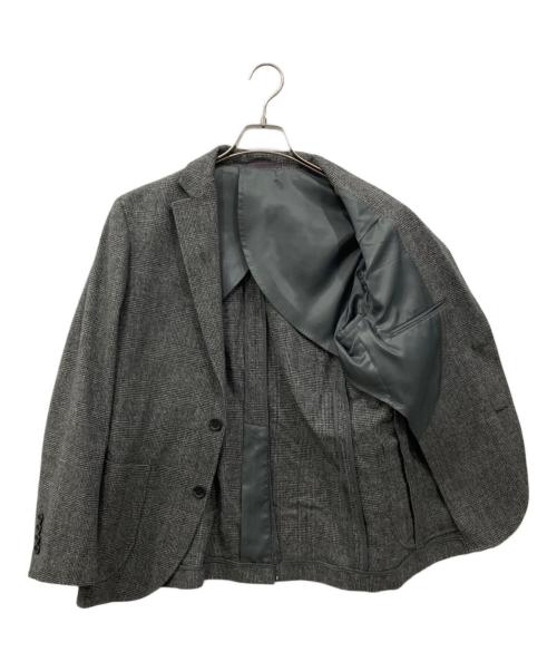 B:MING by BEAMS（ビーミングバイビームス）B:MING by BEAMS (ビーミングバイビームス) シルクネップ チェック ジャケット グレー サイズ:44の古着・服飾アイテム