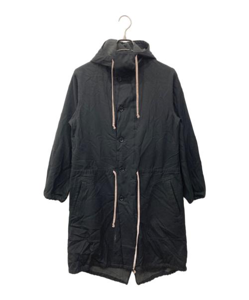 BLACK COMME des GARCONS（ブラックコムデギャルソン）BLACK COMME des GARCONS (ブラックコムデギャルソン) フーデッドコート ブラック サイズ:SIZE XSの古着・服飾アイテム