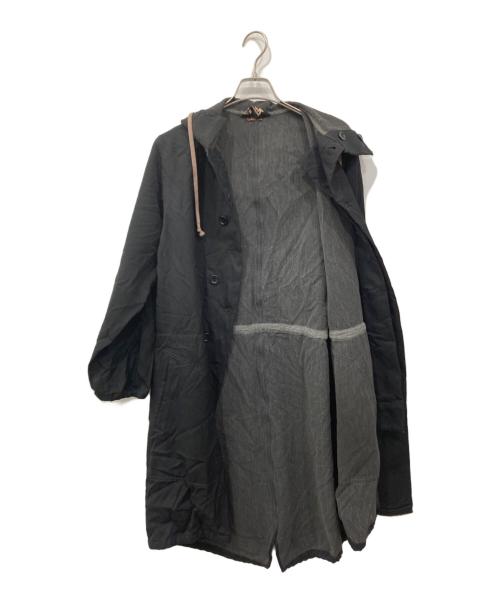 BLACK COMME des GARCONS（ブラックコムデギャルソン）BLACK COMME des GARCONS (ブラックコムデギャルソン) フーデッドコート ブラック サイズ:SIZE XSの古着・服飾アイテム
