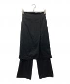 TODAYFULトゥデイフル）の古着「ウールレイヤードパンツ」｜ブラック