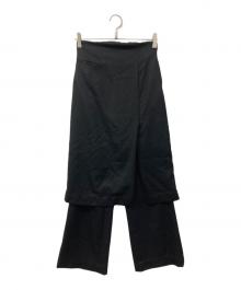 TODAYFUL（トゥデイフル）の古着「ウールレイヤードパンツ」｜ブラック