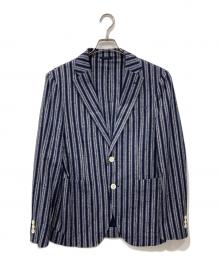 COMME CA MEN（コムサ・メン）の古着「サマーブークレー ジャケット」｜ネイビー×グレー