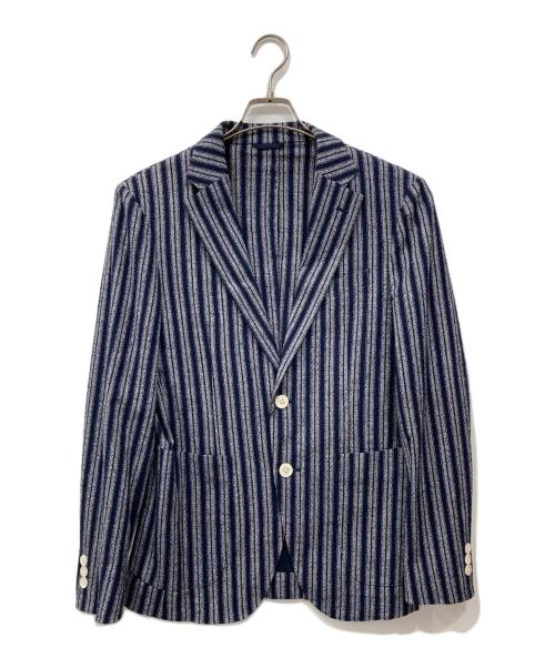 COMME CA MEN（コムサ・メン）COMME CA MEN (コムサ・メン) サマーブークレー ジャケット ネイビー×グレー サイズ:S 未使用品の古着・服飾アイテム