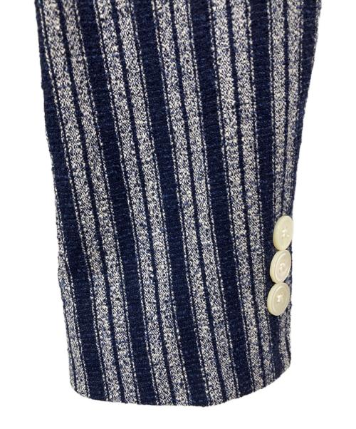 COMME CA MEN（コムサ・メン）COMME CA MEN (コムサ・メン) サマーブークレー ジャケット ネイビー×グレー サイズ:S 未使用品の古着・服飾アイテム