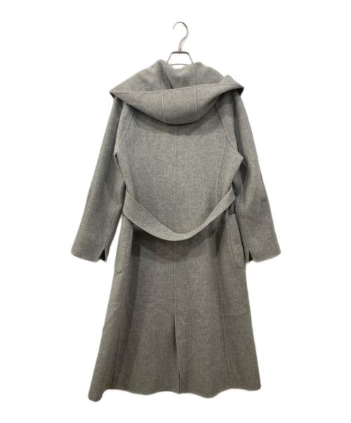Viaggio Blu（ビアッジョブルー）Viaggio Blu (ビアッジョブルー) SP140圧縮ウールリバーフードショールコート グレー サイズ:2の古着・服飾アイテム