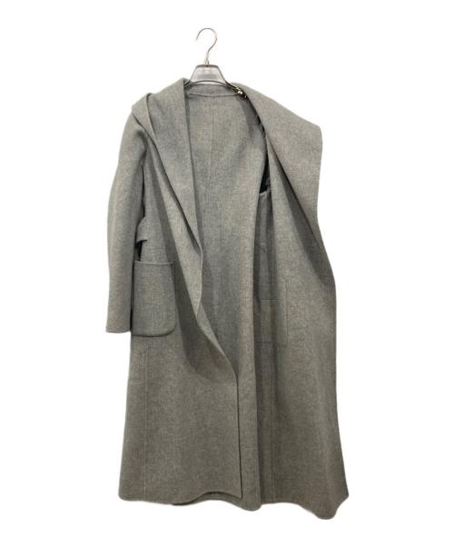 Viaggio Blu（ビアッジョブルー）Viaggio Blu (ビアッジョブルー) SP140圧縮ウールリバーフードショールコート グレー サイズ:2の古着・服飾アイテム