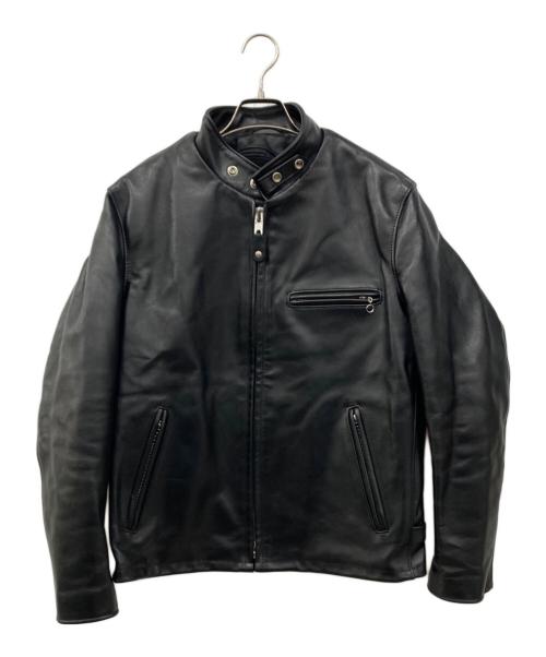 Schott（ショット）Schott (ショット) ステアハイド シングルライダースジャケット ブラック サイズ:40の古着・服飾アイテム