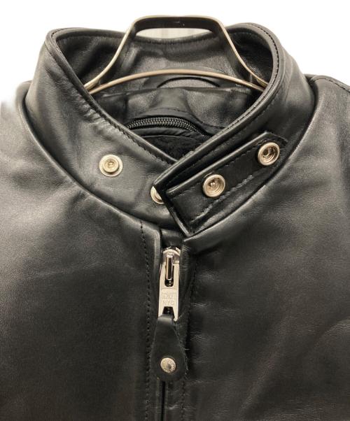 Schott（ショット）Schott (ショット) ステアハイド シングルライダースジャケット ブラック サイズ:40の古着・服飾アイテム