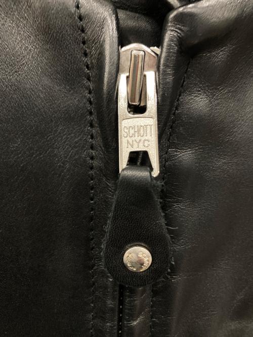 Schott（ショット）Schott (ショット) ステアハイド シングルライダースジャケット ブラック サイズ:40の古着・服飾アイテム