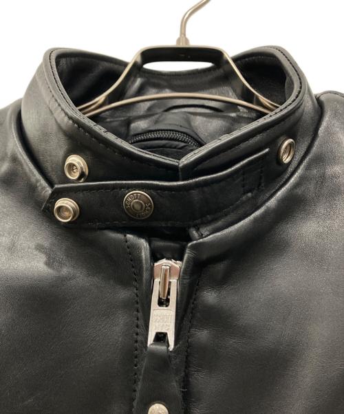 Schott（ショット）Schott (ショット) ステアハイド シングルライダースジャケット ブラック サイズ:40の古着・服飾アイテム