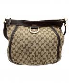GUCCIグッチ）の古着「アビーGGキャンバスショルダーバッグ」｜ブラウン×ベージュ