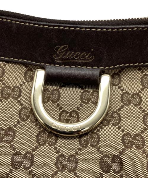 GUCCI（グッチ）GUCCI (グッチ) アビーGGキャンバスショルダーバッグ ブラウン×ベージュの古着・服飾アイテム