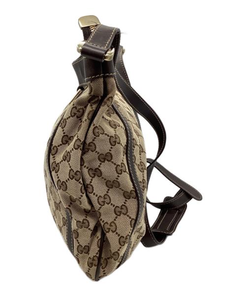 GUCCI（グッチ）GUCCI (グッチ) アビーGGキャンバスショルダーバッグ ブラウン×ベージュの古着・服飾アイテム