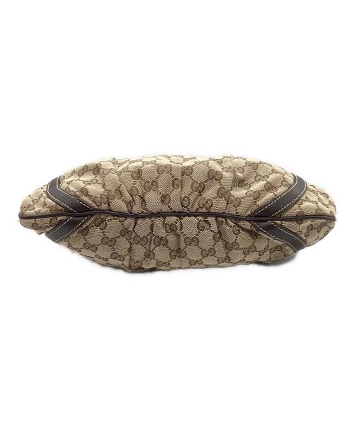 GUCCI（グッチ）GUCCI (グッチ) アビーGGキャンバスショルダーバッグ ブラウン×ベージュの古着・服飾アイテム