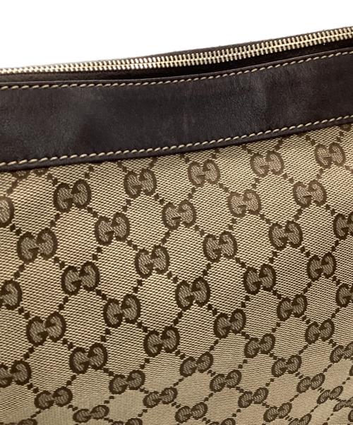 GUCCI（グッチ）GUCCI (グッチ) アビーGGキャンバスショルダーバッグ ブラウン×ベージュの古着・服飾アイテム