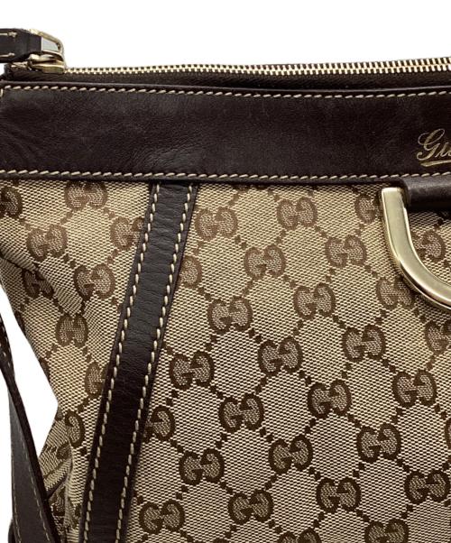 GUCCI（グッチ）GUCCI (グッチ) アビーGGキャンバスショルダーバッグ ブラウン×ベージュの古着・服飾アイテム