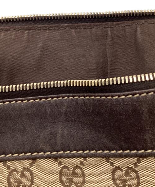 GUCCI（グッチ）GUCCI (グッチ) アビーGGキャンバスショルダーバッグ ブラウン×ベージュの古着・服飾アイテム