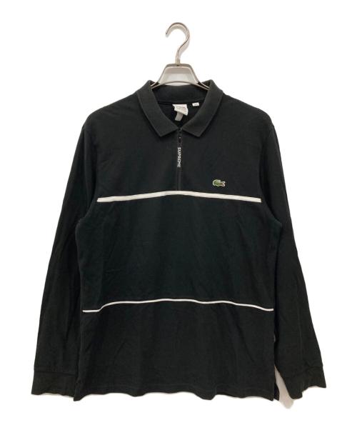 SUPREME（シュプリーム）Supreme (シュプリーム) LACOSTE (ラコステ) ハーフジッフカットソー ブラック サイズ:Lの古着・服飾アイテム