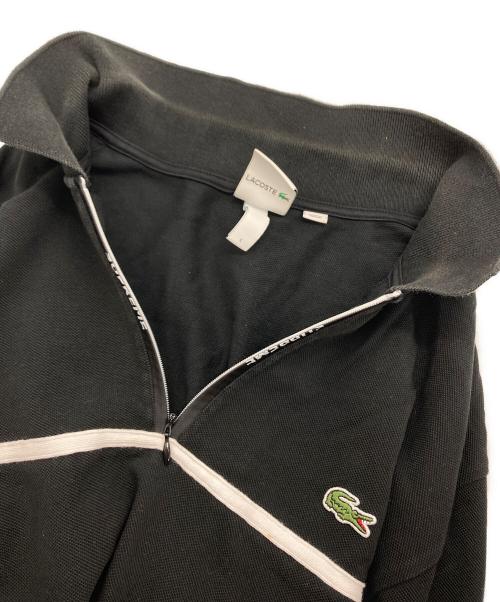 SUPREME（シュプリーム）Supreme (シュプリーム) LACOSTE (ラコステ) ハーフジッフカットソー ブラック サイズ:Lの古着・服飾アイテム