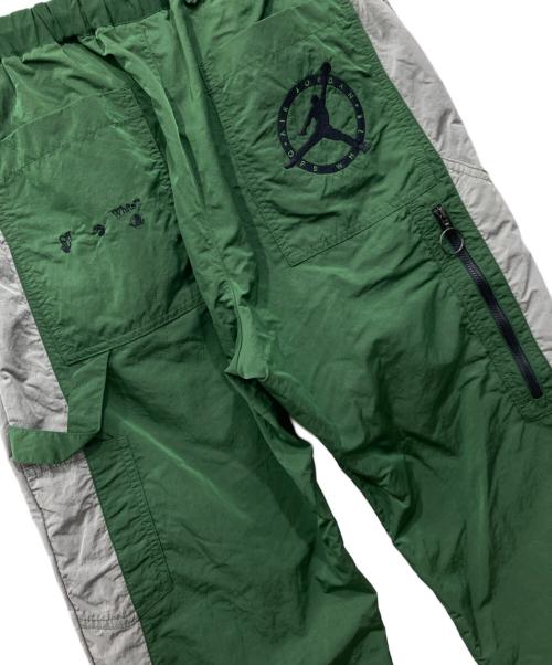 JORDAN（ジョーダン）JORDAN (ジョーダン) OFFWHITE (オフホワイト) トラックパンツ グリーン サイズ:Sの古着・服飾アイテム
