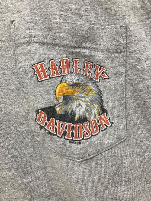 HARLEY-DAVIDSON（ハーレーダビッドソン）HARLEY-DAVIDSON (ハーレーダビッドソン) プリントTシャツ グレー サイズ:表記無し(実寸を参照ください)の古着・服飾アイテム