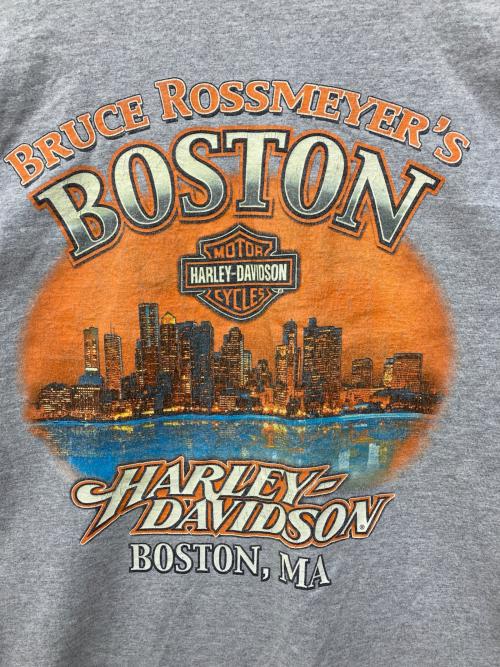 HARLEY-DAVIDSON（ハーレーダビッドソン）HARLEY-DAVIDSON (ハーレーダビッドソン) プリントTシャツ グレー サイズ:表記無し(実寸を参照ください)の古着・服飾アイテム