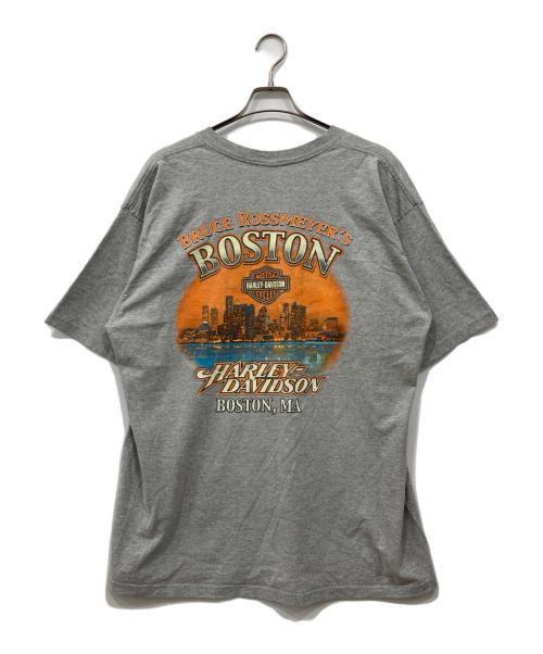 HARLEY-DAVIDSON（ハーレーダビッドソン）HARLEY-DAVIDSON (ハーレーダビッドソン) プリントTシャツ グレー サイズ:表記無し(実寸を参照ください)の古着・服飾アイテム