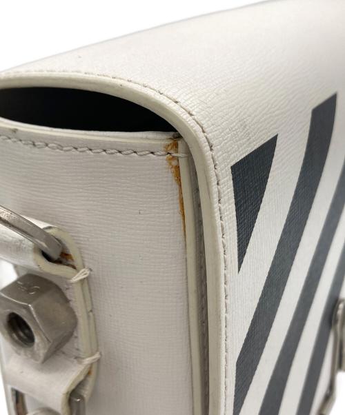 OFFWHITE（オフホワイト）OFFWHITE (オフホワイト) クリップショルダーバッグ ホワイト×ブラックの古着・服飾アイテム