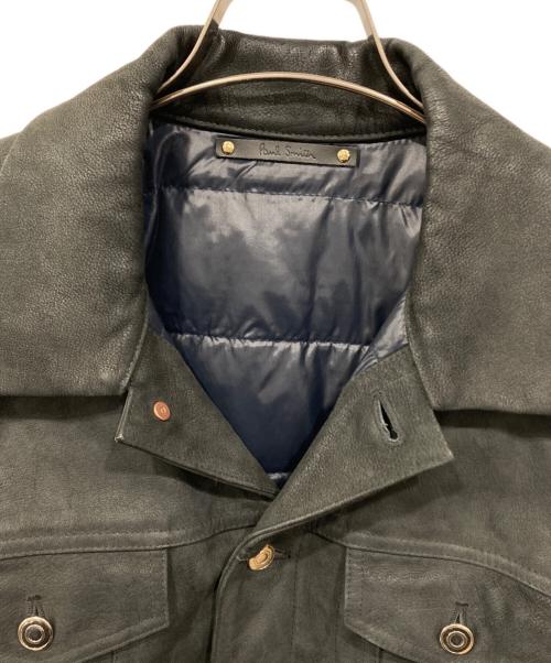 PAUL SMITH（ポールスミス）PAUL SMITH (ポールスミス) レザーダウンジャケット ブラック サイズ:Sの古着・服飾アイテム
