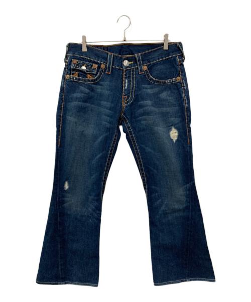 TRUE RELIGION（トゥルー レリジョン）TRUE RELIGION (トゥルー レリジョン) ブーツカットステッチデニムパンツ ブラック サイズ:32の古着・服飾アイテム