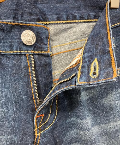 TRUE RELIGION（トゥルー レリジョン）TRUE RELIGION (トゥルー レリジョン) ブーツカットステッチデニムパンツ ブラック サイズ:32の古着・服飾アイテム