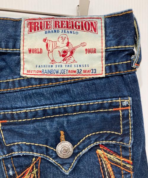TRUE RELIGION（トゥルー レリジョン）TRUE RELIGION (トゥルー レリジョン) ブーツカットステッチデニムパンツ ブラック サイズ:32の古着・服飾アイテム