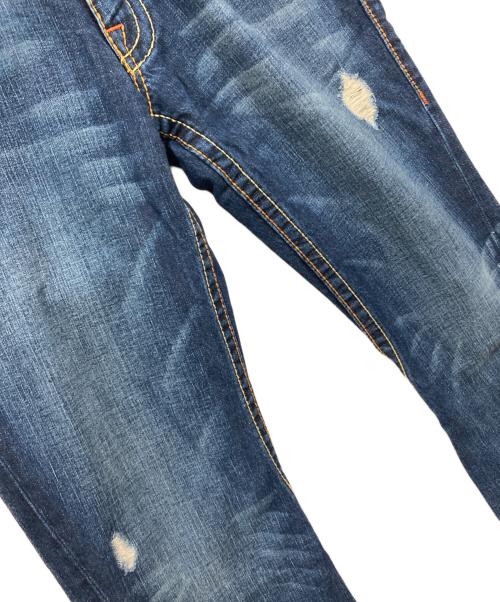 TRUE RELIGION（トゥルー レリジョン）TRUE RELIGION (トゥルー レリジョン) ブーツカットステッチデニムパンツ ブラック サイズ:32の古着・服飾アイテム