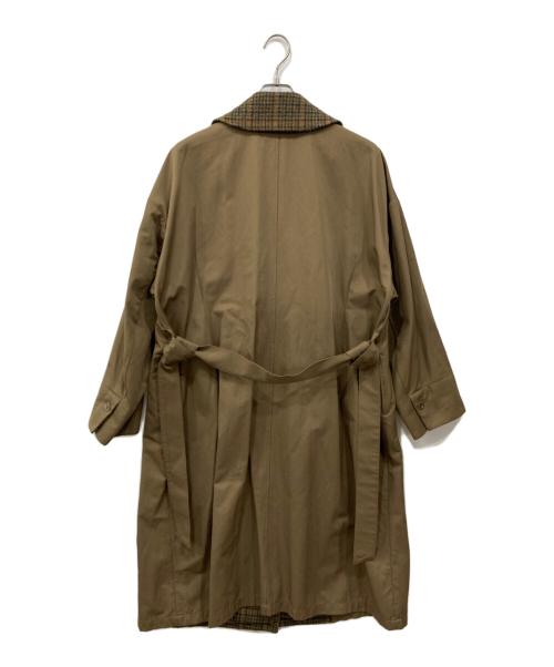 mizuiro-ind（ミズイロインド）mizuiro-ind (ミズイロインド) ダブルブレストロングコート ブラウン サイズ:-の古着・服飾アイテム